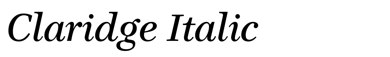 Claridge Italic